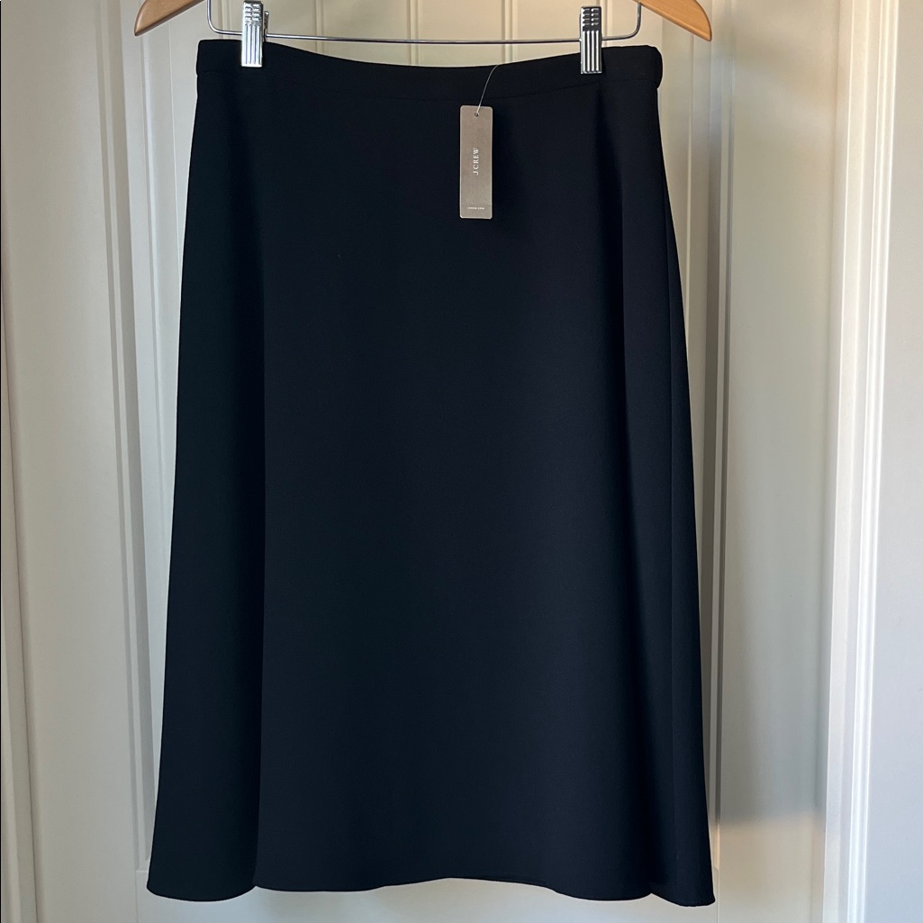 J. Crew Black A-Line Skirt New With Tags
